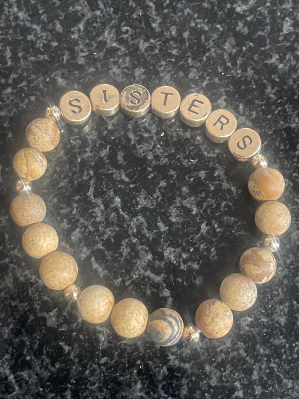 Natural Wood Beaded Bracelet Set - Picture 2 of 3